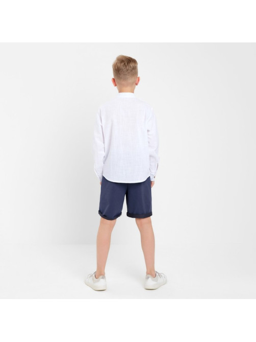 Рубашка для мальчика MINAKU: Casual Collection, белая, размер 28-30 (98-104 см)
