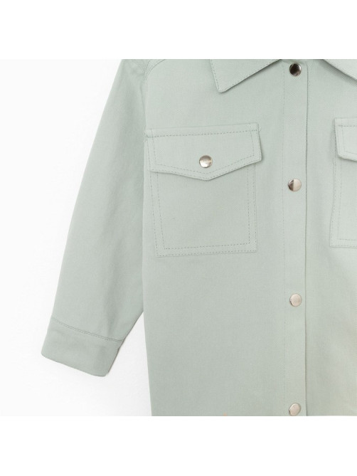 Рубашка джинсовая детская KAFTAN, зелёная, размер 28 (86-92 см)