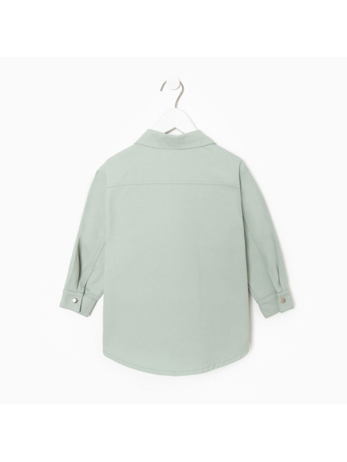 Рубашка джинсовая детская KAFTAN, зелёная, размер 30 (98-104 см)