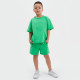 Комплект детский (футболка, шорты) KAFTAN Basic line, зелёный, размер 32 (110-116 см)