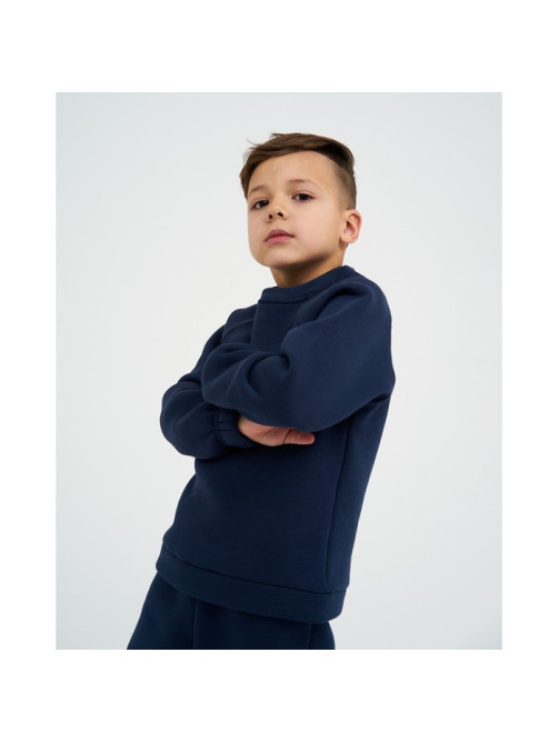 Костюм детский с начёсом (джемпер, брюки) KAFTAN: Basic line, синий, размер 34 (122-128 см)