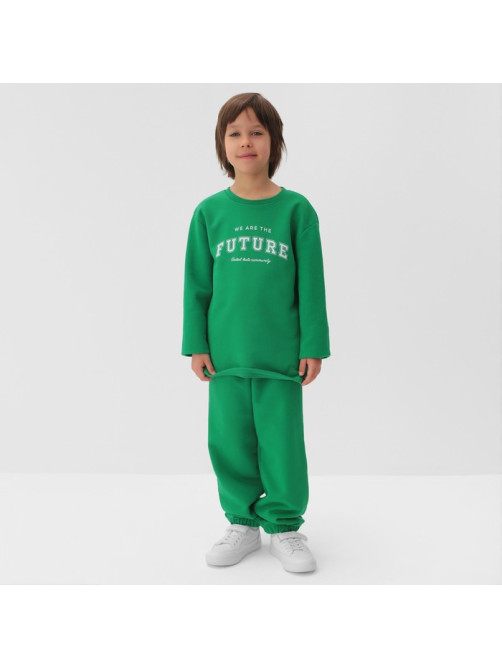 Костюм детский (лонгслив, брюки) KAFTAN Future, зеленый, размер 32 (110-116 см)