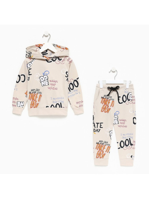 Костюм детский (толстовка и брюки) KAFTAN: Graffiti, размер 34 (122-128 см)