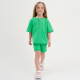 Комплект детский (футболка, шорты) KAFTAN Basic line, зелёный, размер 30 (98-104 см)