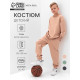 Костюм (свитшот и брюки) детский MINAKU: Casual Collection, бежевый, рост 158 см