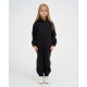 Костюм детский с начёсом (толстовка, брюки) KAFTAN: Basic line, чёрный, размер 30 (98-104 см)