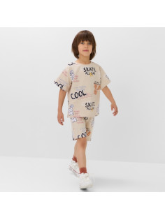 Костюм для мальчика (футболка и шорты) KAFTAN: Graffiti, размер 30 (98-104 см)