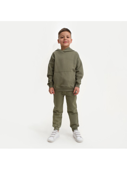 Костюм для мальчика (худи, брюки) KAFTAN: Basic line, цвет хаки, размер 32 (110-116 см)