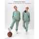 Костюм (свитшот и брюки) детский MINAKU: Casual Collection, цвет оливы, рост 146 см
