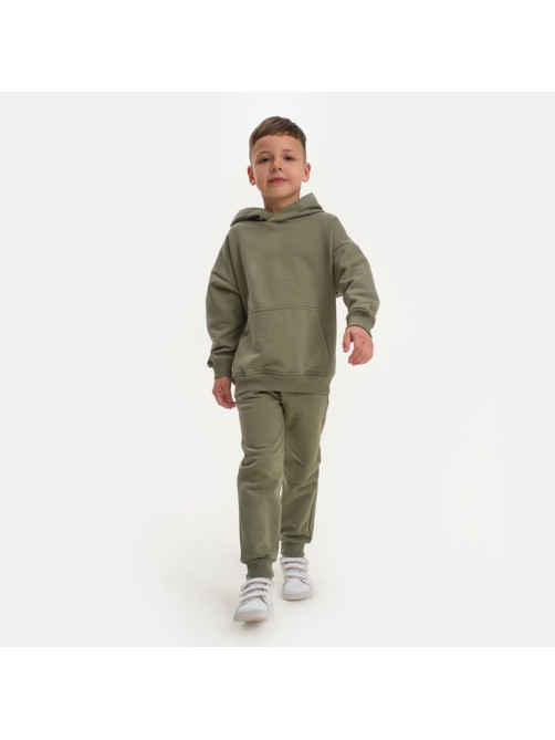 Костюм для мальчика (худи, брюки) KAFTAN: Basic line, цвет хаки, размер 32 (110-116 см)