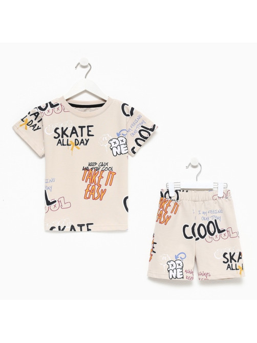 Костюм для мальчика (футболка и шорты) KAFTAN: Graffiti, размер 30 (98-104 см)