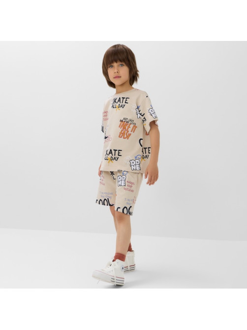 Костюм для мальчика (футболка и шорты) KAFTAN: Graffiti, размер 30 (98-104 см)