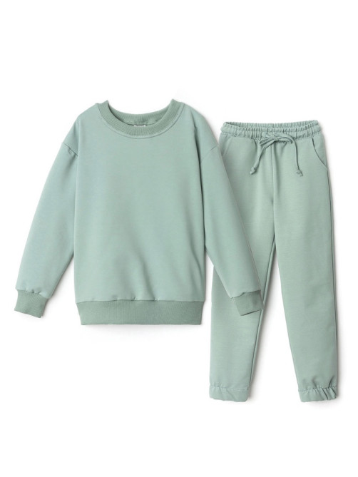 Костюм (свитшот и брюки) детский MINAKU: Casual Collection, цвет оливы, рост 104 см