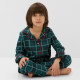 Пижама детская новогодняя (рубашка, брюки) KAFTAN: Green mood, зелёная, размер 32 (110-116 см)