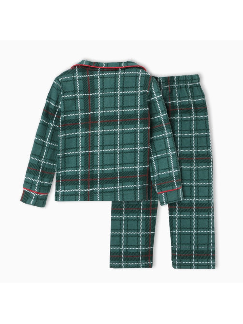 Пижама детская новогодняя (рубашка, брюки) KAFTAN: Green mood, зелёная, размер 32 (110-116 см)