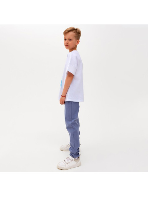 Брюки для мальчика MINAKU: Cotton collection, синие, рост 116 см