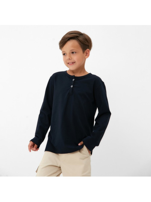 Лонгслив для мальчика KAFTAN, тёмно-синий, размер 32 (110-116 см)