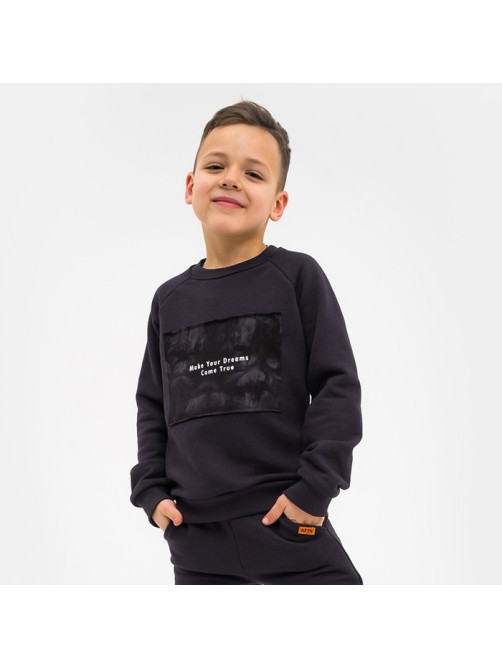 Свитшот для мальчика KAFTAN: Trendy, чёрный, размер 28 (86-92 см)
