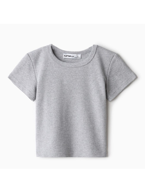 Футболка детская KAFTAN: Basic line, серая, размер 32 (110-116 см)