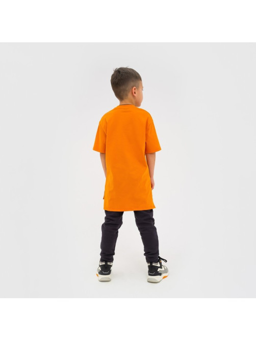 Футболка для мальчика KAFTAN: Trendy boy, оранжевая, размер 30 (98-104 см)