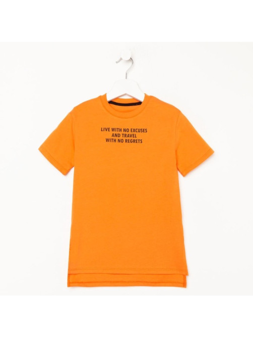 Футболка для мальчика KAFTAN: Trendy boy, оранжевая, размер 30 (98-104 см)