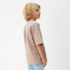 Футболка детская однотонная MINAKU: Basic line kids, бежевая, рост 134 см