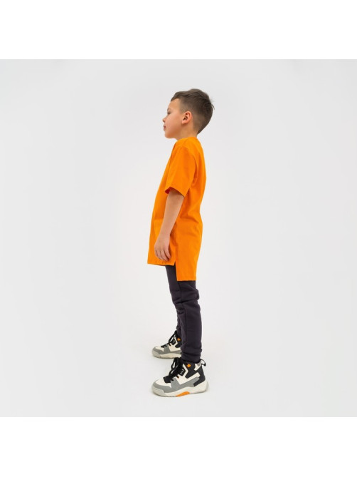Футболка для мальчика KAFTAN: Trendy boy, оранжевая, размер 30 (98-104 см)