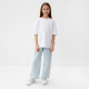 Футболка детская однотонная MINAKU: Basic line kids, белая, рост 98 см