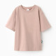 Футболка детская однотонная MINAKU: Basic line kids, бежевая, рост 98 см