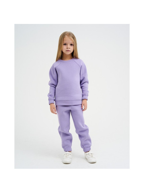 Костюм детский с начёсом (джемпер, брюки) KAFTAN «Basic line» р.30 (98-104), лиловый