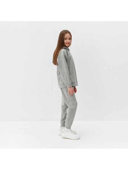 Костюм для девочки (худи, брюки) MINAKU, серый, рост 128 см