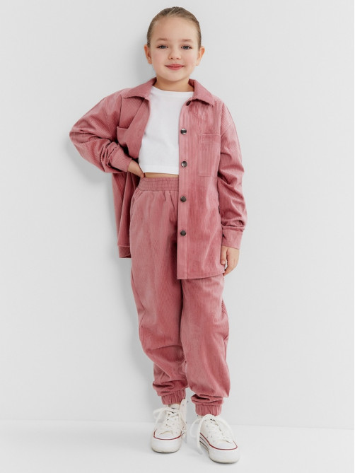 Костюм детский KAFTAN Velvet, размер 30 (98-104 см), розовый