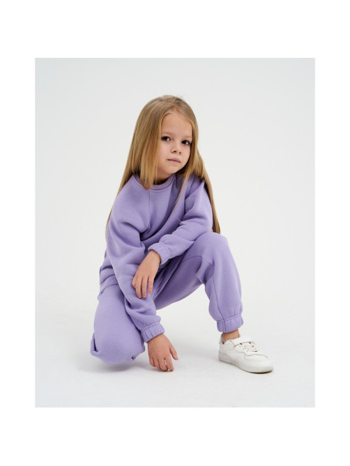 Костюм детский с начёсом (джемпер, брюки) KAFTAN «Basic line» р.32 (110-116), лиловый