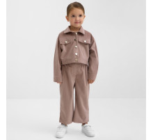 Костюм детский KAFTAN Velvet, размер 32 (110-116 см), цвет кофе