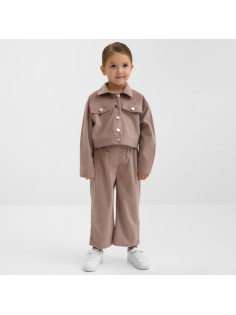 Костюм детский KAFTAN Velvet, размер 32 (110-116 см), цвет кофе