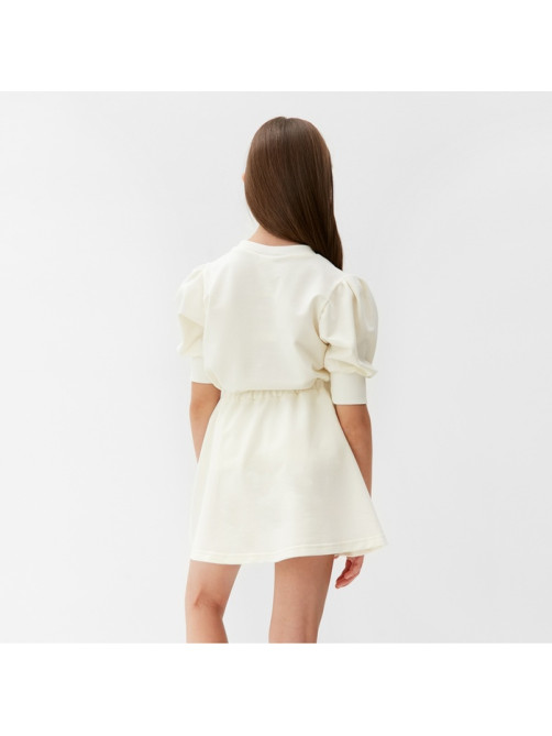 Комплект для девочки (свитшот и юбка) MINAKU: Casual Collection, цвет молочный, рост 110 см