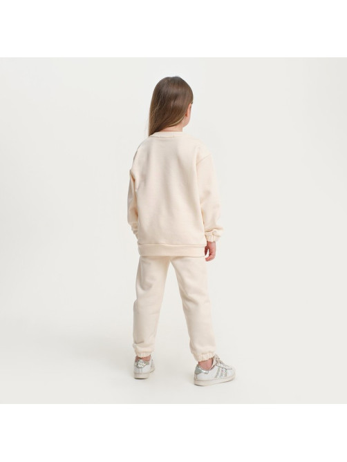 Костюм детский (свитшот, брюки) KAFTAN Basic line, размер 28 (86-92 см), бежевый