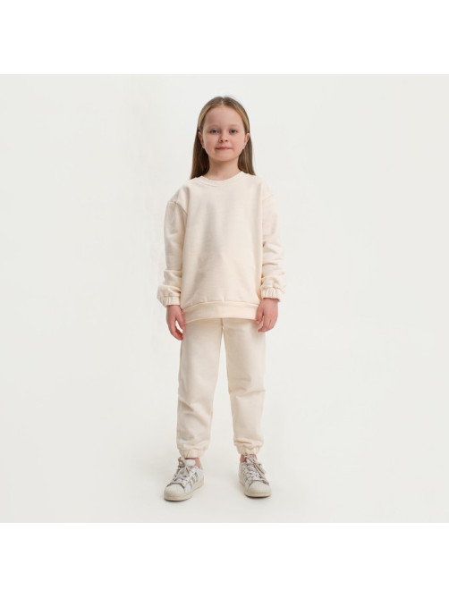Костюм детский (свитшот, брюки) KAFTAN Basic line, размер 28 (86-92 см), бежевый