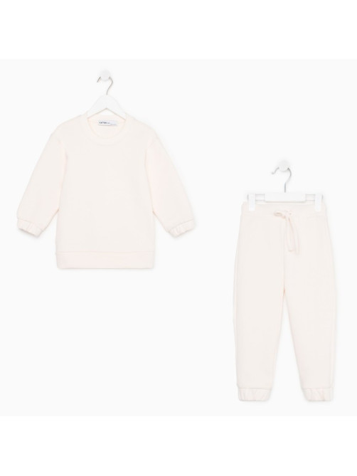 Костюм детский (свитшот, брюки) KAFTAN Basic line, размер 28 (86-92 см), бежевый