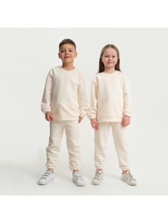 Костюм детский (свитшот, брюки) KAFTAN Basic line, размер 28 (86-92 см), бежевый