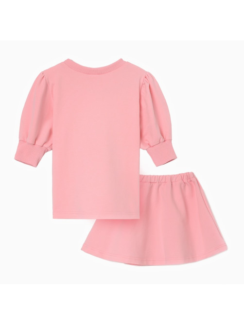 Комплект для девочки (свитшот и юбка) MINAKU: Casual Collection, розовый, рост 98 см