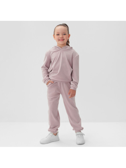 Костюм детский (толстовка, брюки) KAFTAN: Soft plushy, размер 30 (98-104 см), лиловый