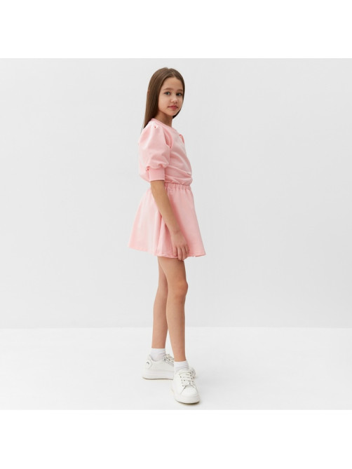 Комплект для девочки (свитшот и юбка) MINAKU: Casual Collection, розовый, рост 116 см