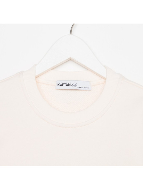 Костюм детский (свитшот, брюки) KAFTAN Basic line, размер 28 (86-92 см), бежевый