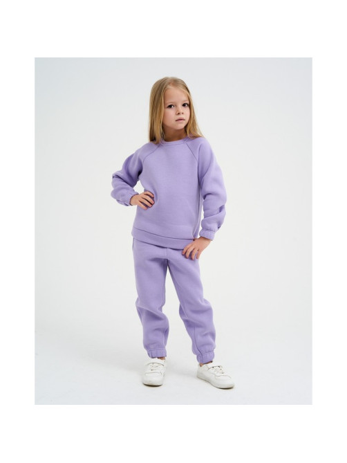 Костюм детский с начёсом (джемпер, брюки) KAFTAN «Basic line» р.32 (110-116), лиловый
