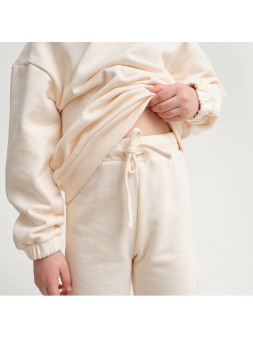 Костюм детский (свитшот, брюки) KAFTAN Basic line, размер 28 (86-92 см), бежевый