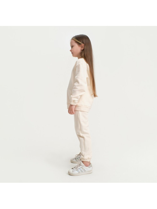Костюм детский (свитшот, брюки) KAFTAN Basic line, размер 28 (86-92 см), бежевый