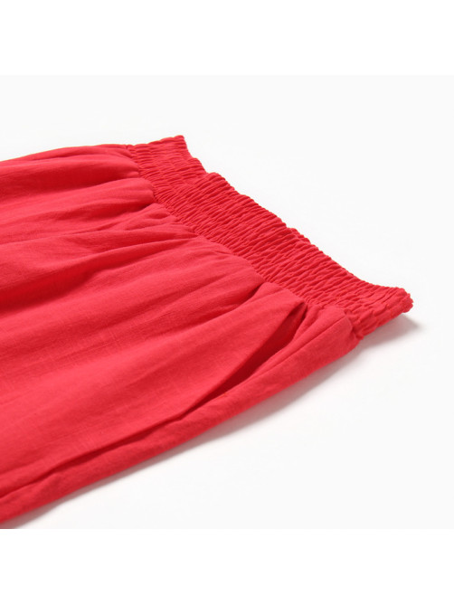 Костюм (рубашка и брюки) детский KAFTAN «Лён», размер 28 (86-92 см), красный