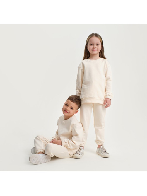 Костюм детский (свитшот, брюки) KAFTAN Basic line, размер 28 (86-92 см), бежевый