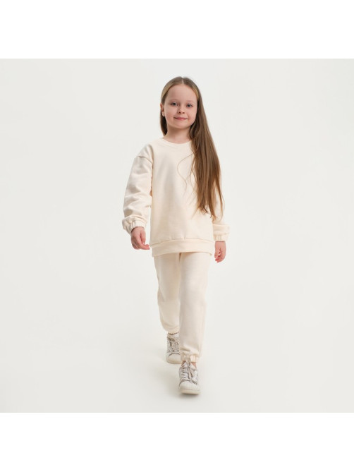 Костюм детский (свитшот, брюки) KAFTAN Basic line, размер 28 (86-92 см), бежевый